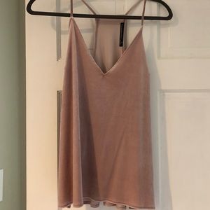 Abercrombie blush velvet tank